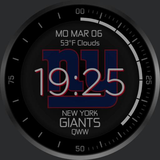 Sports Spartan New York Giants Mod WatchFaces for Smart Watches