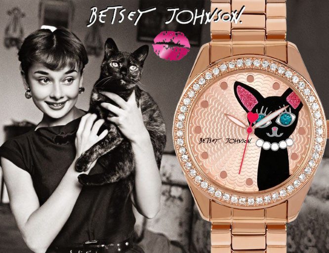 Betsey johnson cat outlet watch